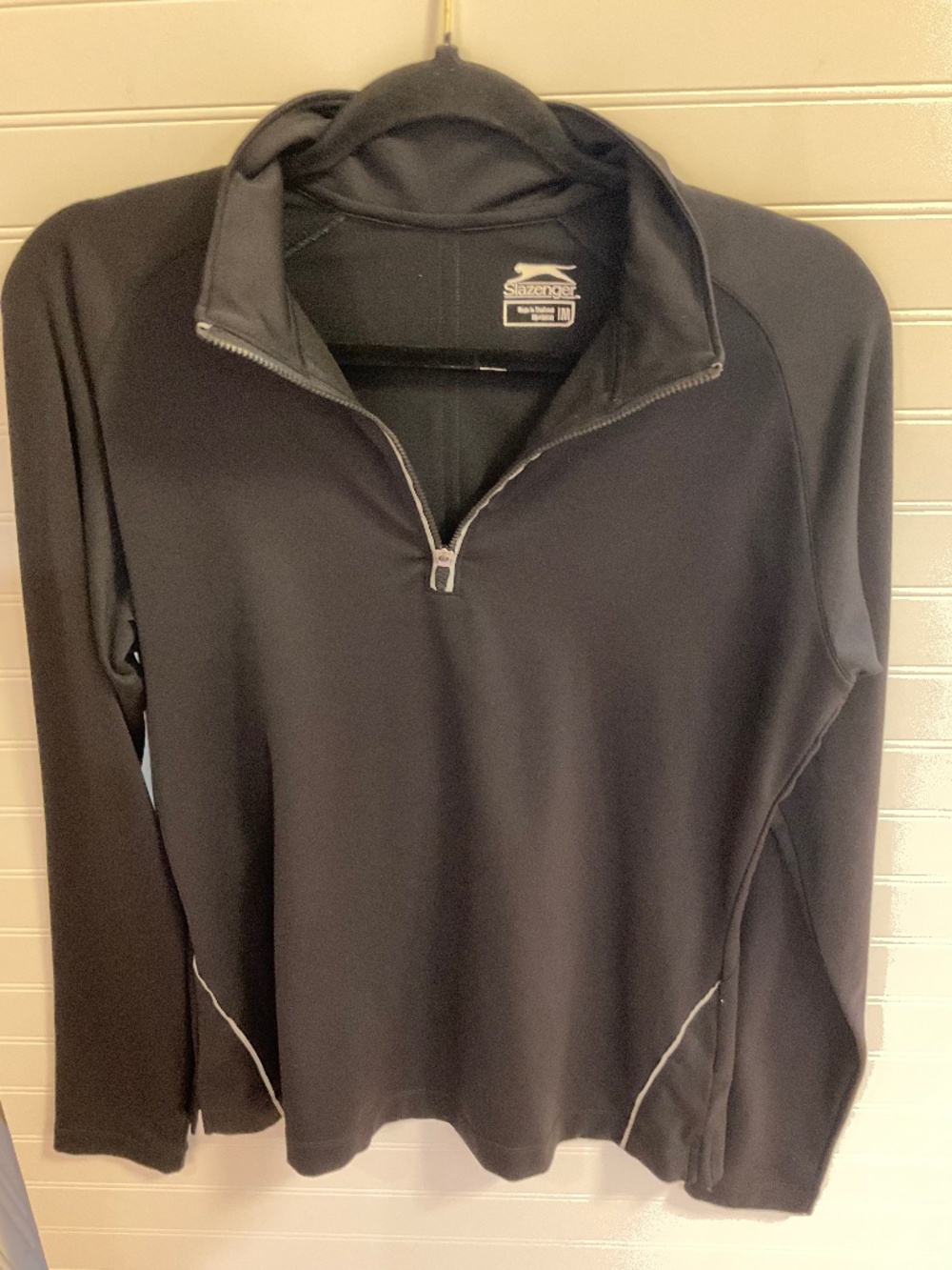 Slazenger Black Quarter Zip Performance Athletic Pullover. Size: M. Pre Owned